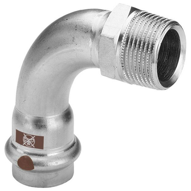 VIEGA Bogen 90 Grad SC Temponox 1714 54mm R2 Stahl nichtrostend Pressfitting EPDM 812478