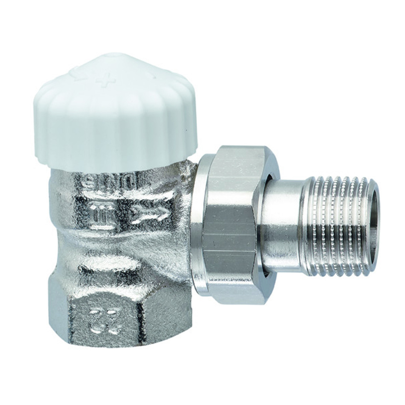 IMI Heimeier Thermostatventil V-exact II kurz Eckform DN15 Messing vernickelt 3451-02.000