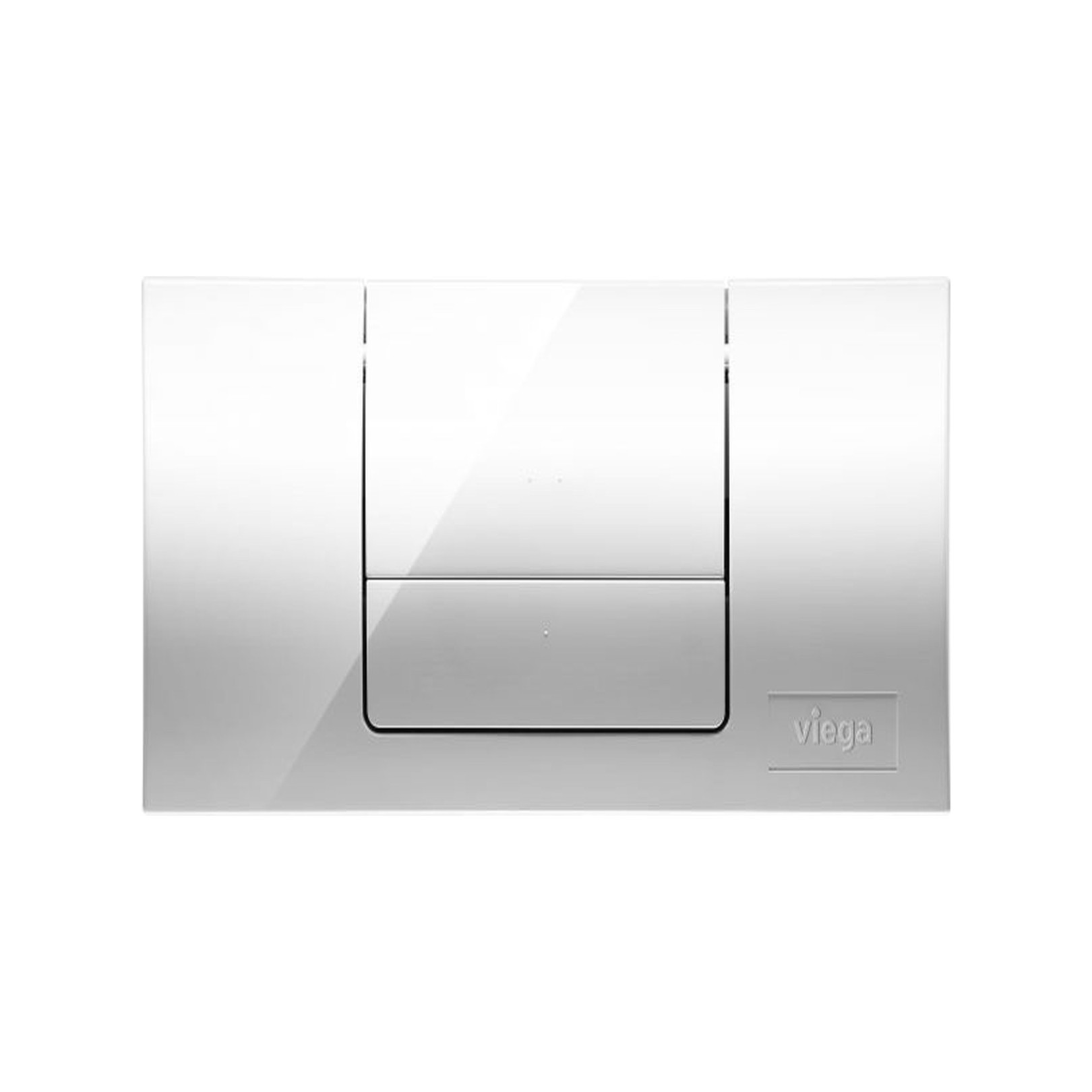 Viega Betätigungsplatte Standard 8180.1 2-Mengen Kunststoff weiß Befestigungsrahmen 449001