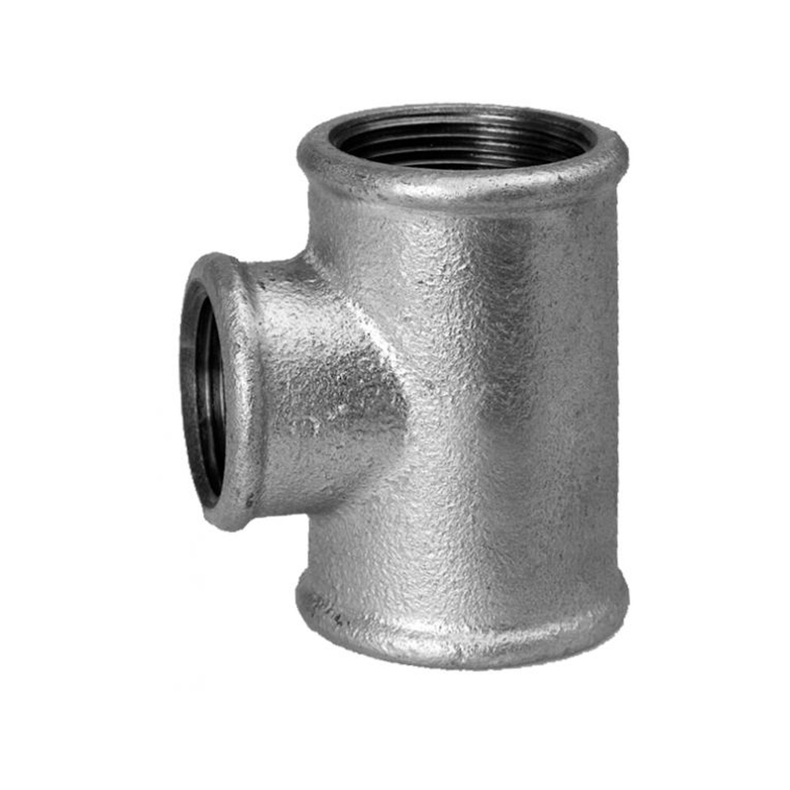 SCHMIDT HERMANN Temperguss-T-Stueck Nr.130 2 1/2 x 2 x 2 1/2 Zoll verzinkt Innengewinde reduziert 13130245