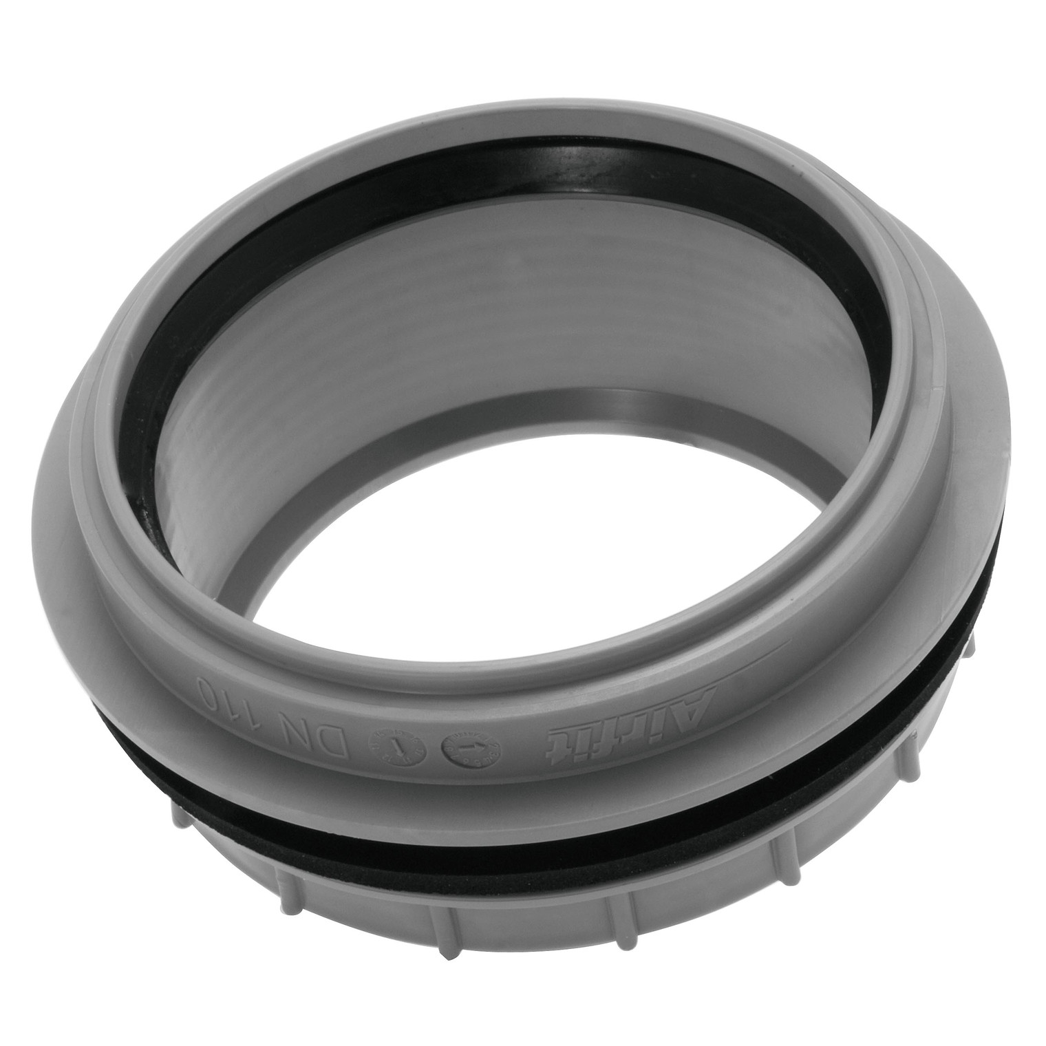 Airfit Anschraub-Muffe DN 110 grau Rohranschluss Behälter schalloptimiert PP 50110AM