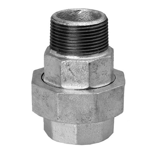 SCHMIDT HERMANN Temperguss Verschraubung Nr.341 11-4 Zoll Kegeldichtung verzinkt 13341032