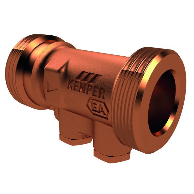 Kemper Durchgangs-Rückflussverhinderer 1581G02500 DN25 Rotguss Außengewinde Entleerstopfen Prüfeinrichtung