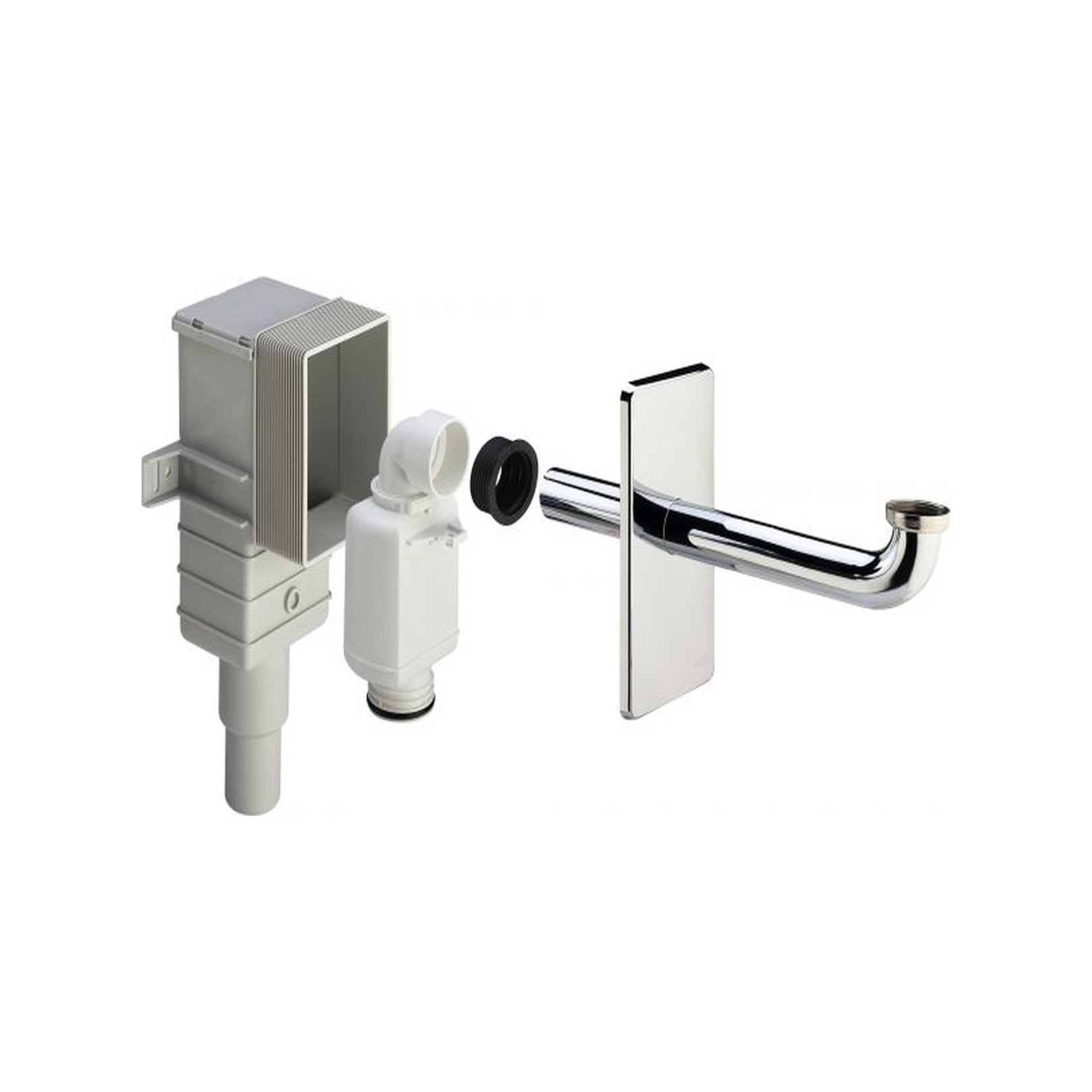 Viega Geruchverschluss 5633.1 11/4x50/40 Unterputz Kunststoff verchromt waagerechter Abgang höhenverstellbar 553753