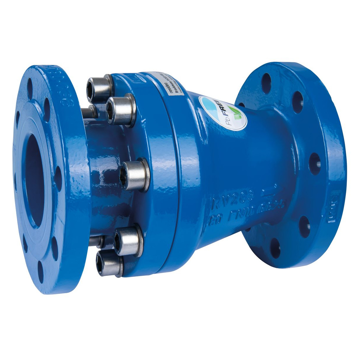 Honeywell Rückflussverhinderer RV283S DN 100 Flansch pulverbeschichtet blau RV283S-100A