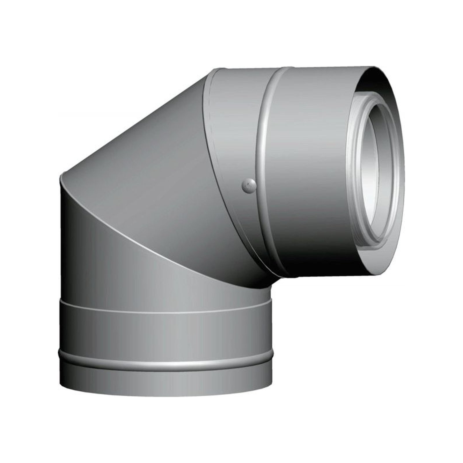 Wolf Abgasrohrbogen konzentrisch 87 Grad DN60/100 Edelstahl Polypropylen 2651914