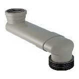 Geberit Etagenbogen db20 PVC waagerecht DN90-100 14.5-34.5cm grau 388350291