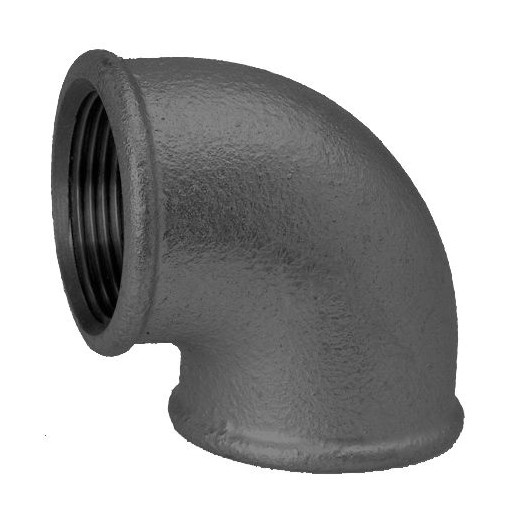 SCHMIDT HERMANN Temperguss-Winkel Nr.90 2 Zoll 90 Grad 2 IG schwarz 14090050