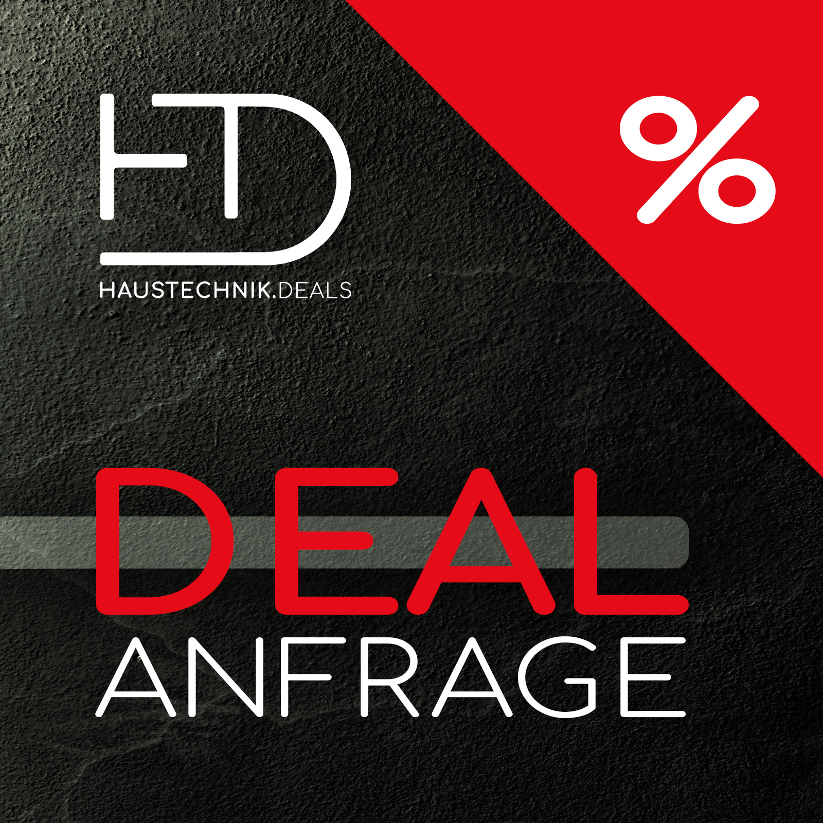 Deal Anfrage Banner in Schwarz Weiß Rot