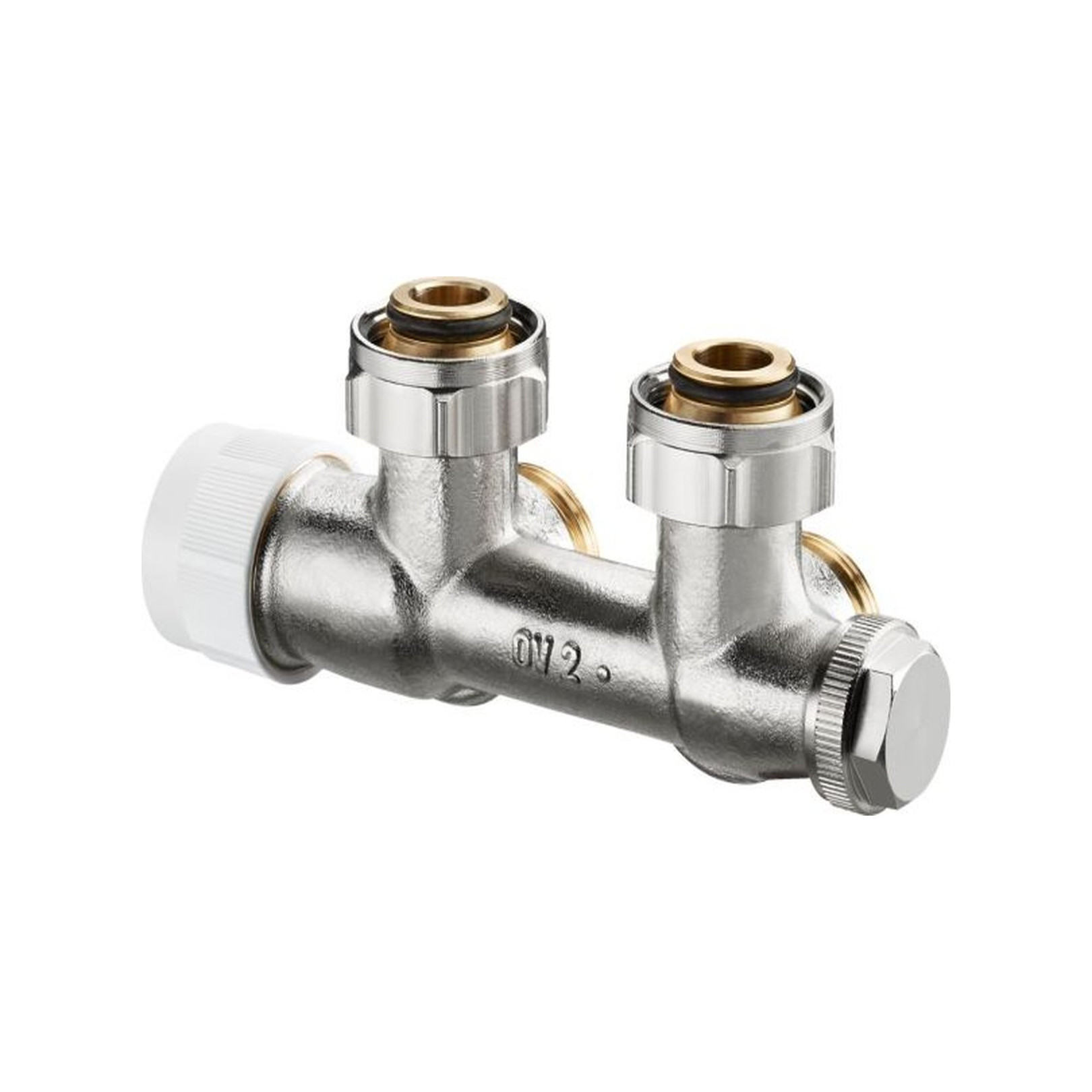 Oventrop Anschlussarmatur Multiblock T 3/4 UEMx3/4 AG Zweirohr Messing Eckform PN10 1184014