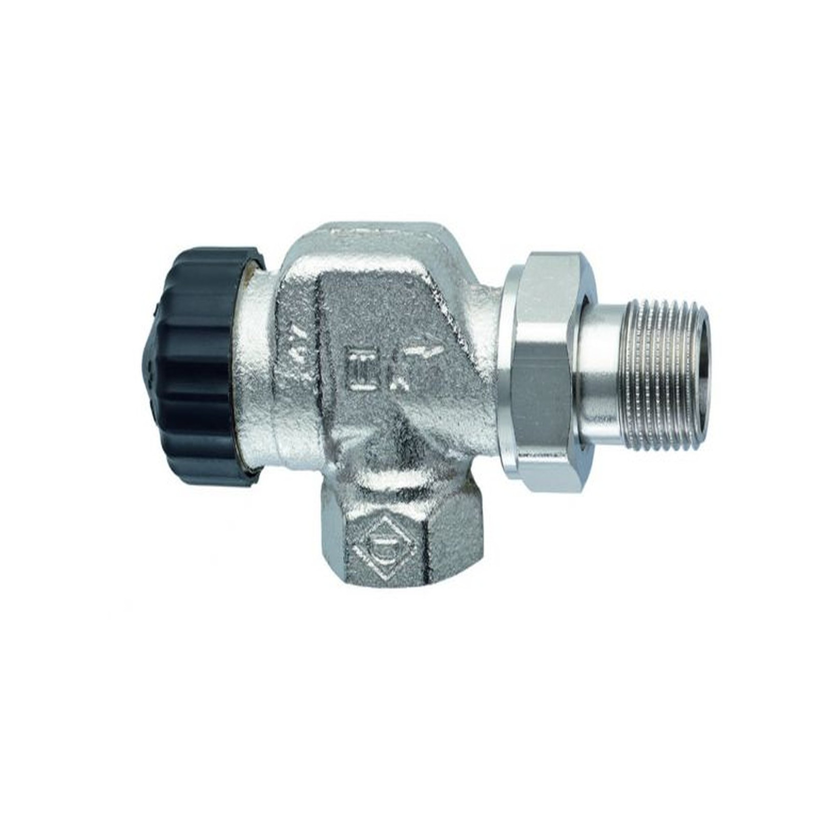 IMI Heimeier Thermostatventilunterteil Standard 3-8 Zoll Axialform Rotguss vernickelt 2225-01.000