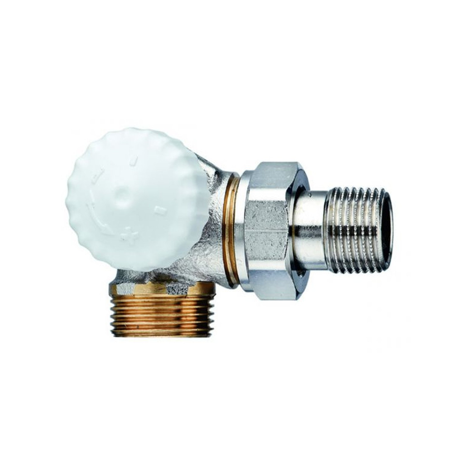 IMI Heimeier Ventilunterteil V-exact II 1-2 Zoll Winkeleck links AG G3-4 Rotguss 3733-02.000