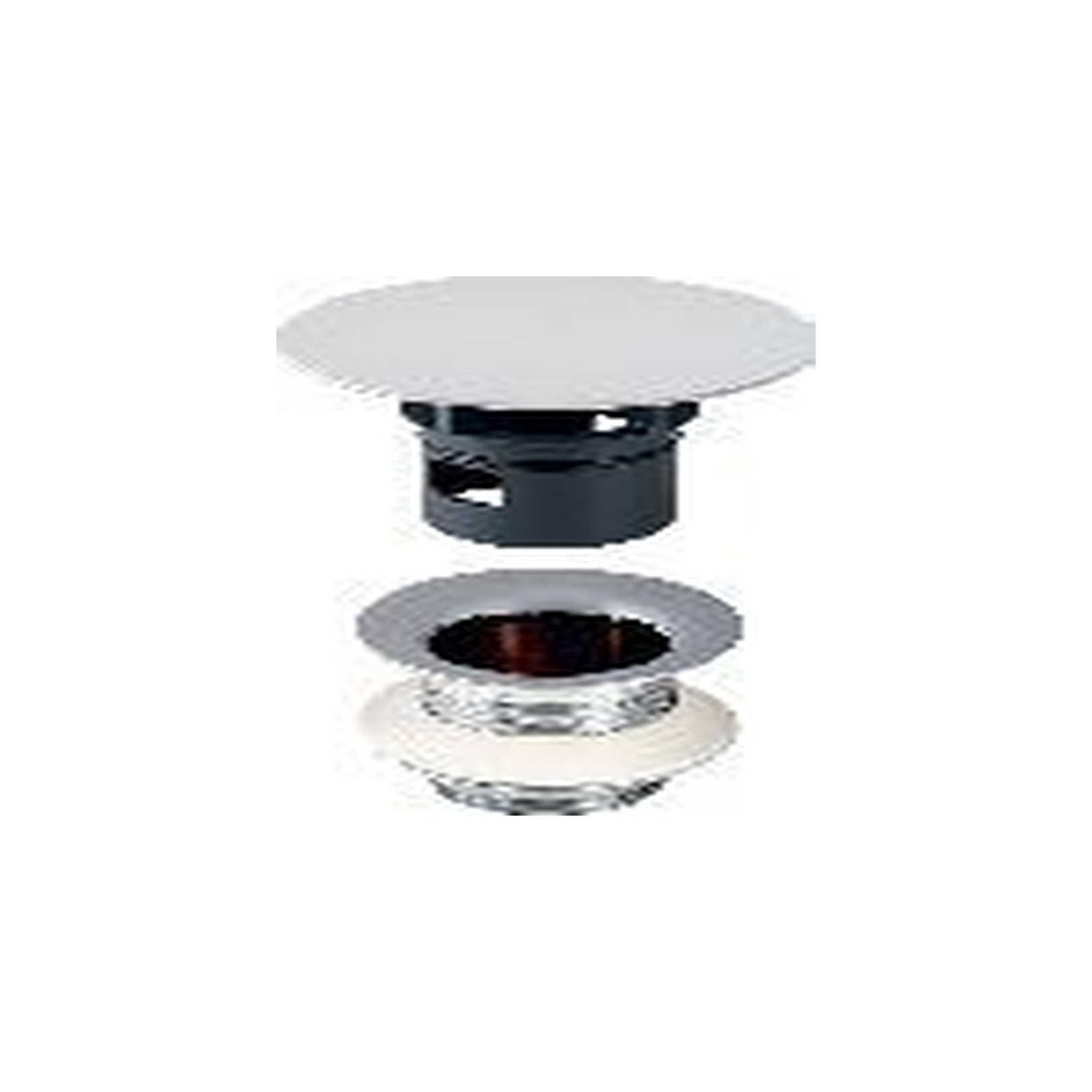 Geberit Ablaufventil freier Auslauf 1 1/4 Zoll x 50 mm glanzverchromt Ventilabdeckung Sieb 152050211