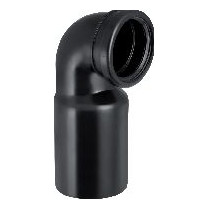 Geberit PE Anschlussbogen 90Grad Wand-WC Erweiterung d90/90 EPDM-Dichtung PE-HD 366925161