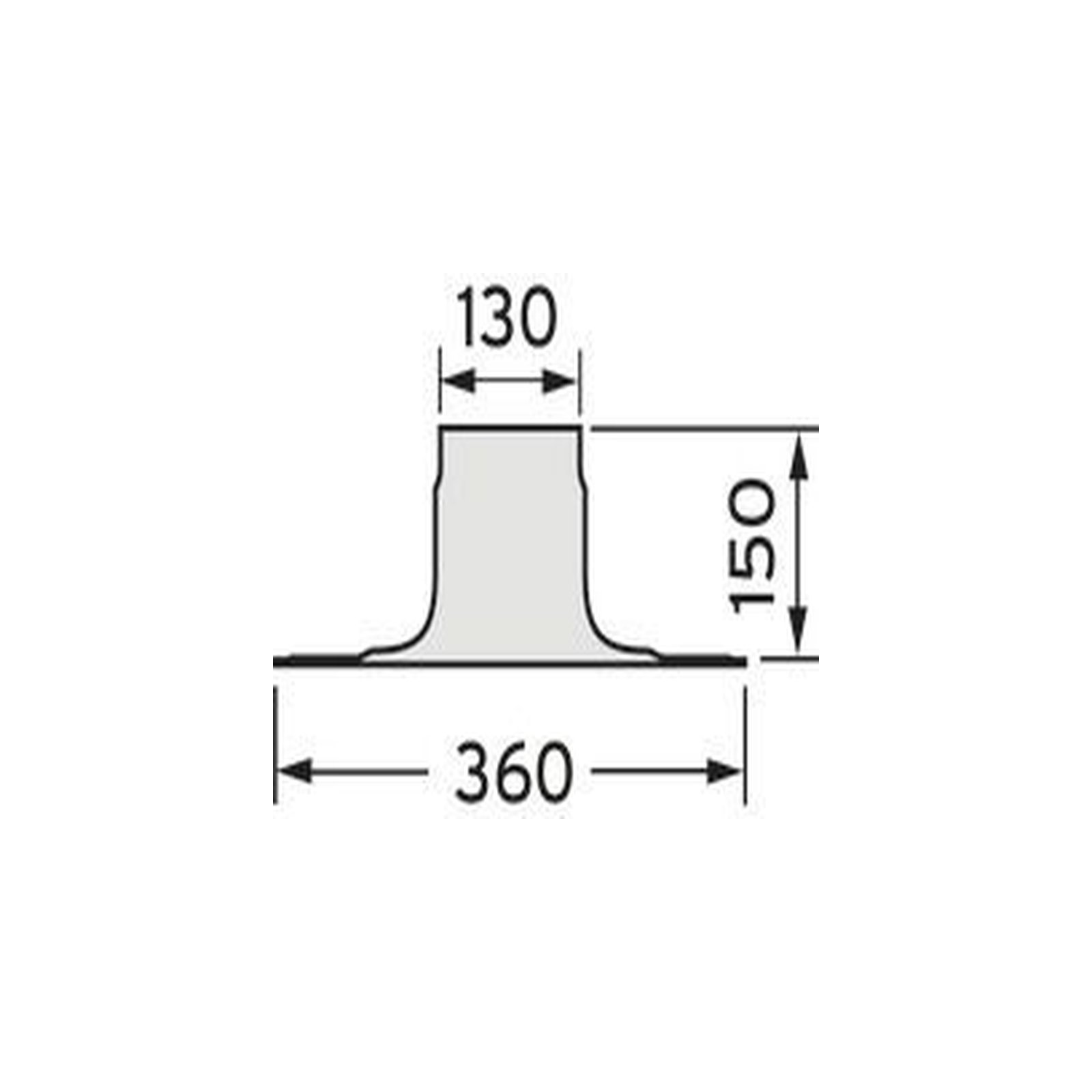 Vaillant Flachdachpfanne Alu Flachdachkragen senkrechte Dachdurchführung DN60/100 DN80/125 009056