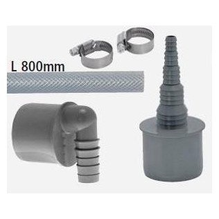 Airfit Kondensat-Set DN50 Schlauch 800mm Schlauchwinkel Schlauchnippel SchlauchSchellen 50012KS