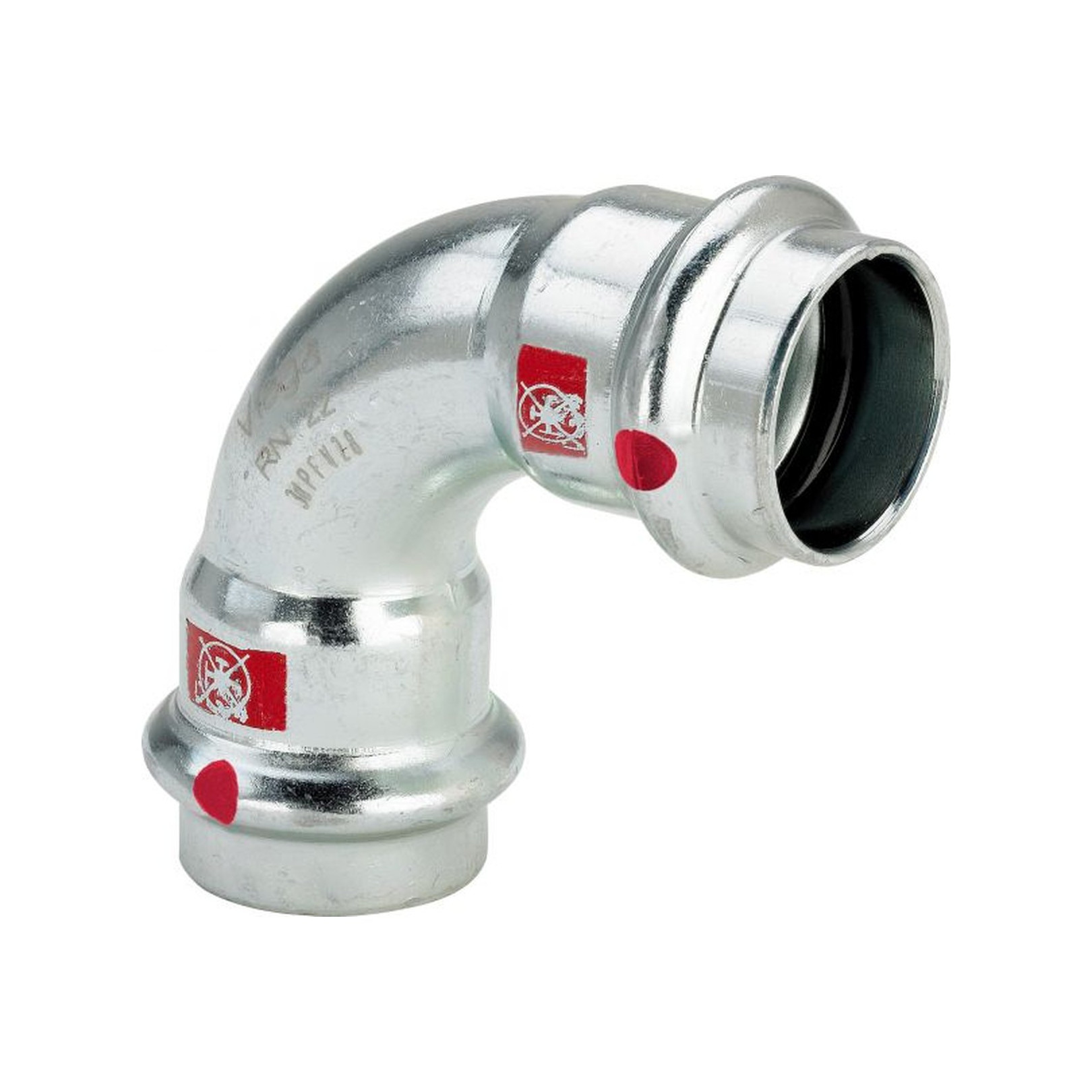 Viega Bogen Prestabo 558178 42 mm 90Grad Stahl unlegiert verzinkt Pressanschluss SC-Contur EPDM-Dichtelemente