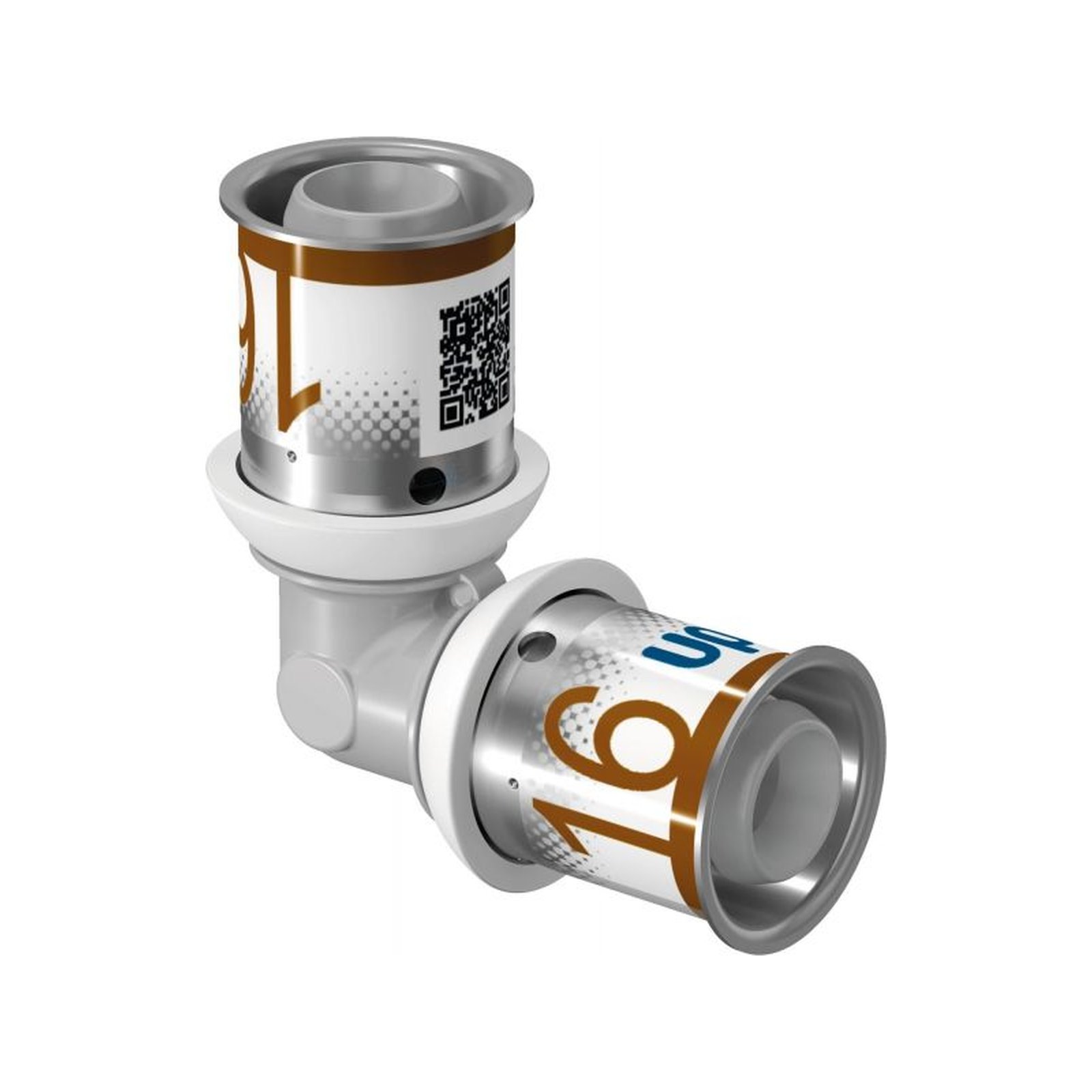 Uponor S-Press PLUS Winkel 90 Grad PPSU 32 mm 32 mm Pressmuffe DVGW Edelstahlpresshülse 1039932