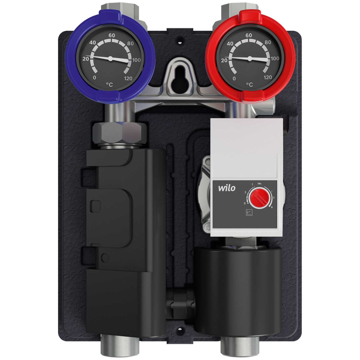 Bosch Heizkreis-Schnellmontagesystem HS25/6 BO ohne Mischer DN 25 50 kW Kompakt-Wärmedämmung 7736601144