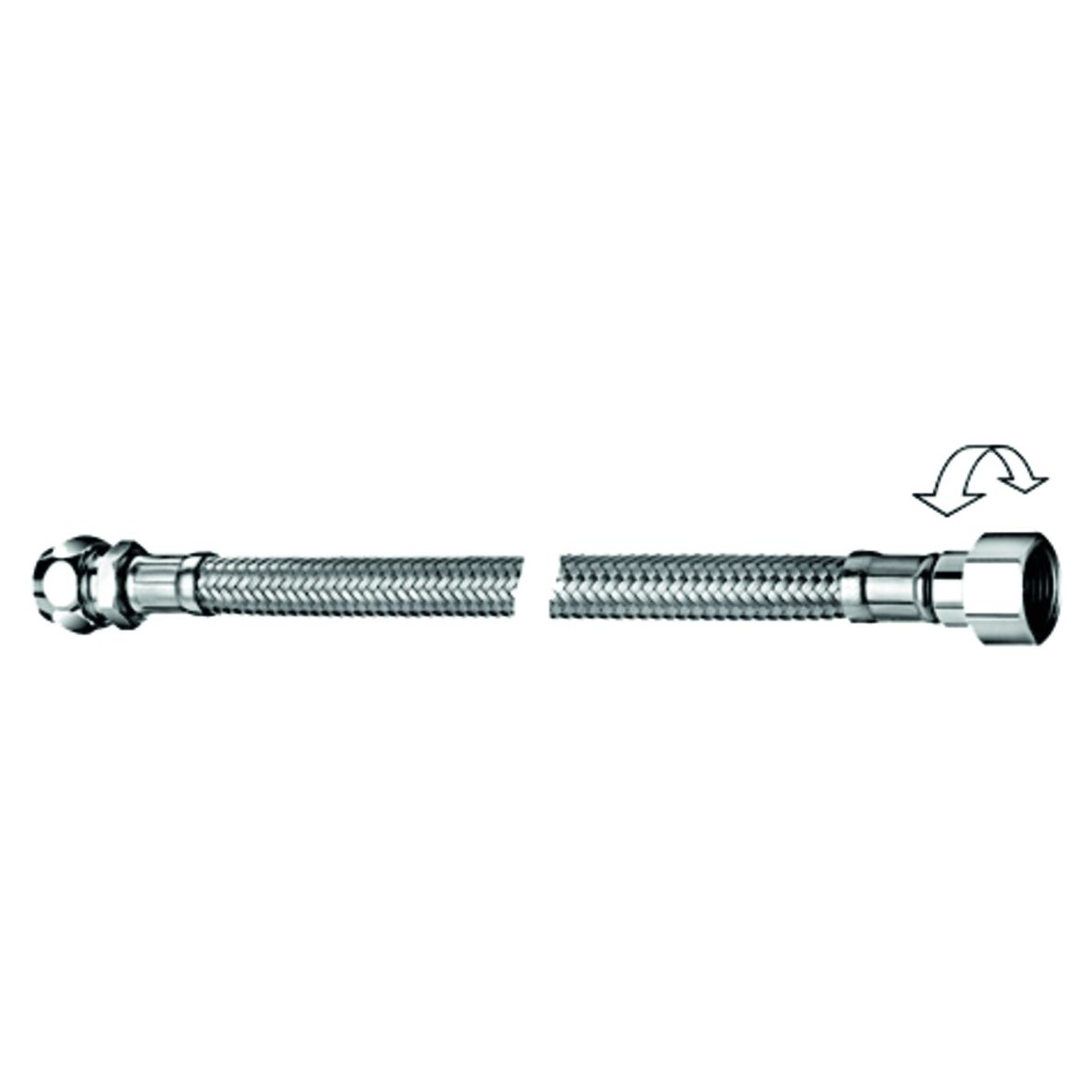 Schell Flexschlauch Clean-Flex S 500 mm drehbar Chrom Quetschverschraubung G 3/8 8 mm 103050699