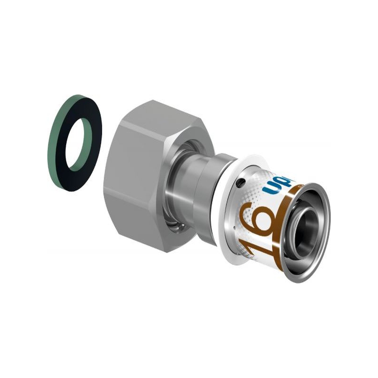 Uponor Übergangsverschraubung S-Press PLUS 32mm DN32 1 1/4 IG Pressfitting DVGW 1070610