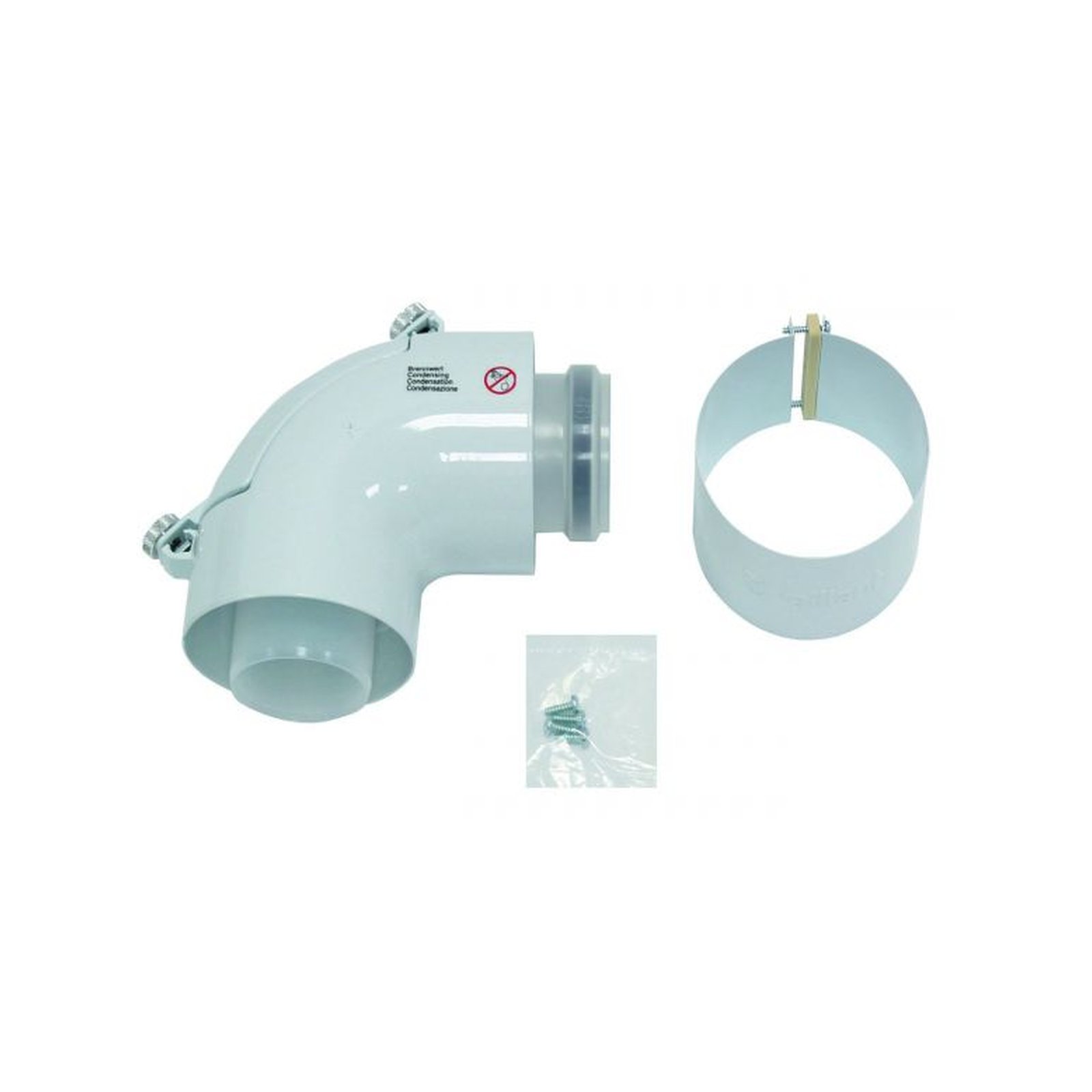 Vaillant Bogen 87 Grad Reinigungsöffnung konzentrisch 60/100 mm PP Brennwert 303916