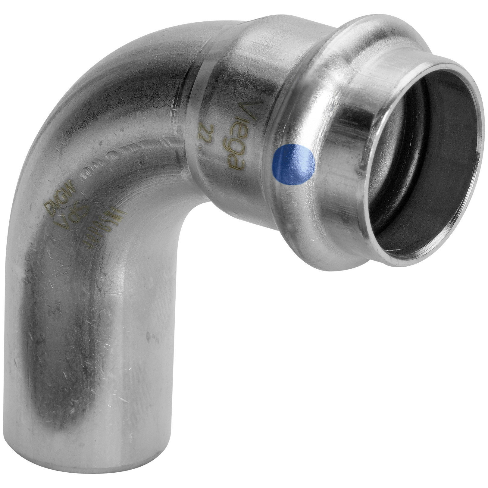 Viega Bogen 90 Grad Sanpress Inox 2316.1LF SC-Contur LABS-frei 54mm EPDM 664817