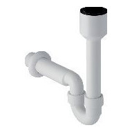 Geberit Röhrengeruchsverschluss Ausgussbecken d50 horizontal PP weiß-alpin 152701111