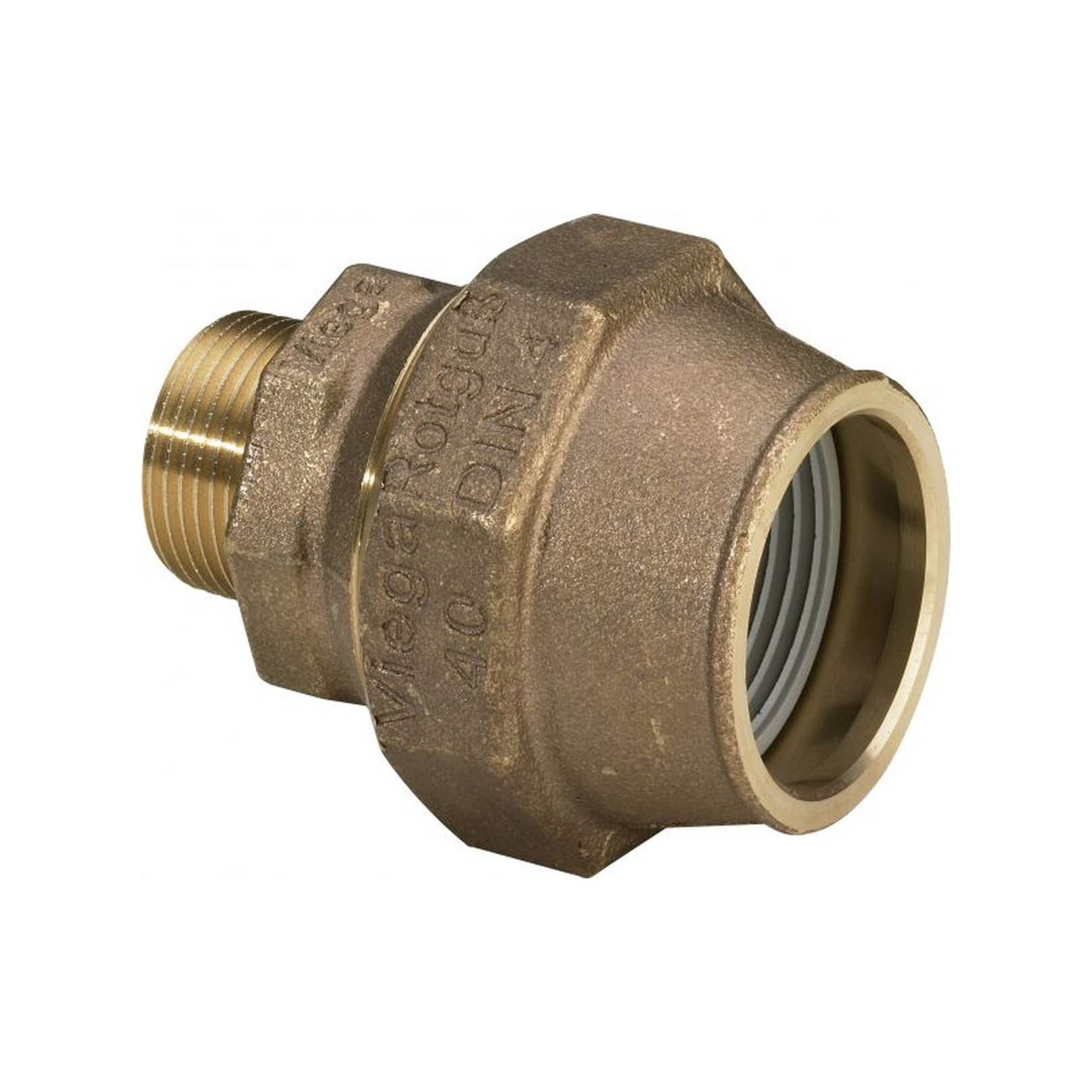 Viega Verschraubung Maxiplex 274177 40 mm x R 1 1/4 Rotguss Mehrkant Außengewinde