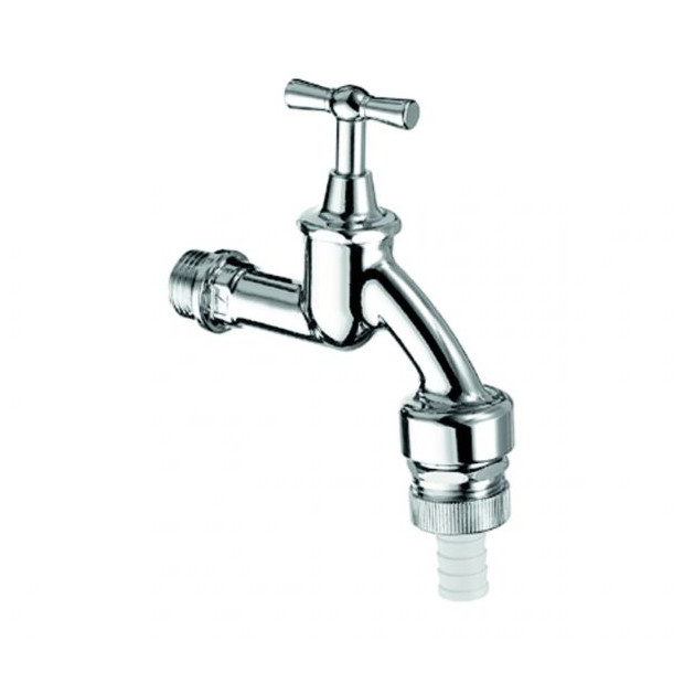 Schell Auslaufventil Knebelgriff RV RB DN15 G-1-2 AG mattchrom Schlauchverschraubung 034170399