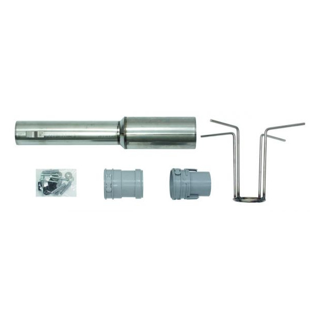 Vaillant Abgassystem Grundelemente Edelstahl 60 PP flexibel Set 3 Endrohr Verbindungsstücke Schornsteinbefestigung 0020095594