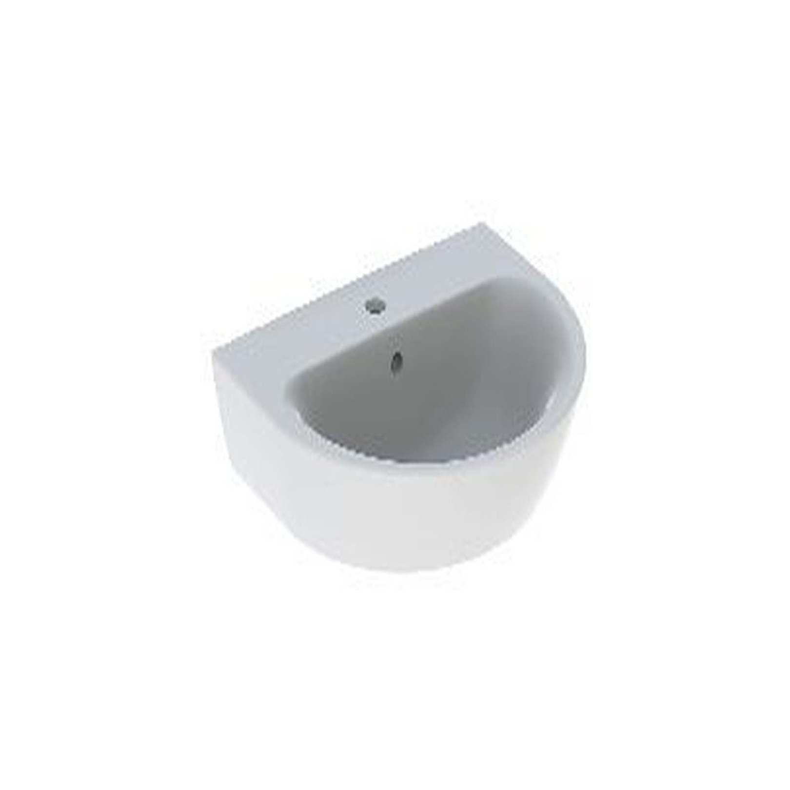 Geberit Renova Waschtisch 55x45cm Hahnloch mittig Ueberlauf weiss 500369011