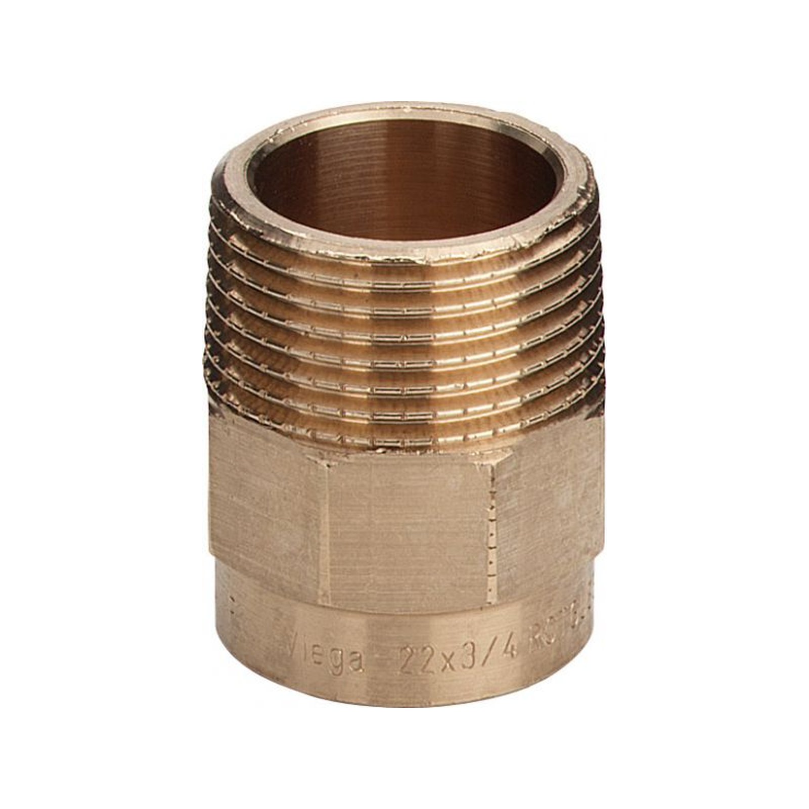 Viega Übergangsnippel Rotguss 42 mm x R 1 1/2 Mehrkant Lötanschluss 106638