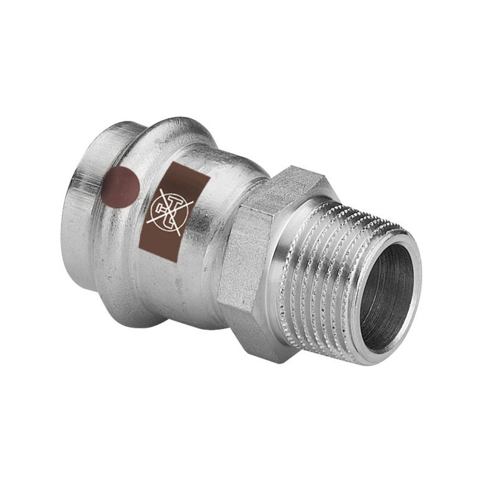 Viega Übergangsstück Temponox 811495 15 mm x R 3/4 Stahl nicht rostend SC-Contur EPDM