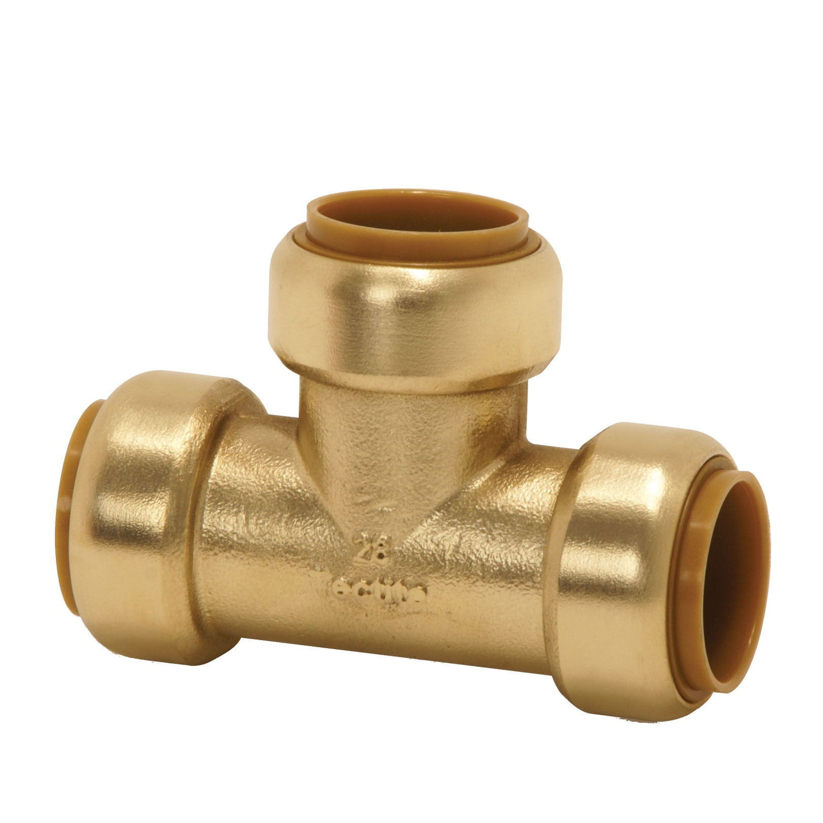 VSH Seppelfrickeke Steck-T-Stück Tectite Classic T130 28x28x28 mm Messing DVGW lösbar 2 Stück 4750746