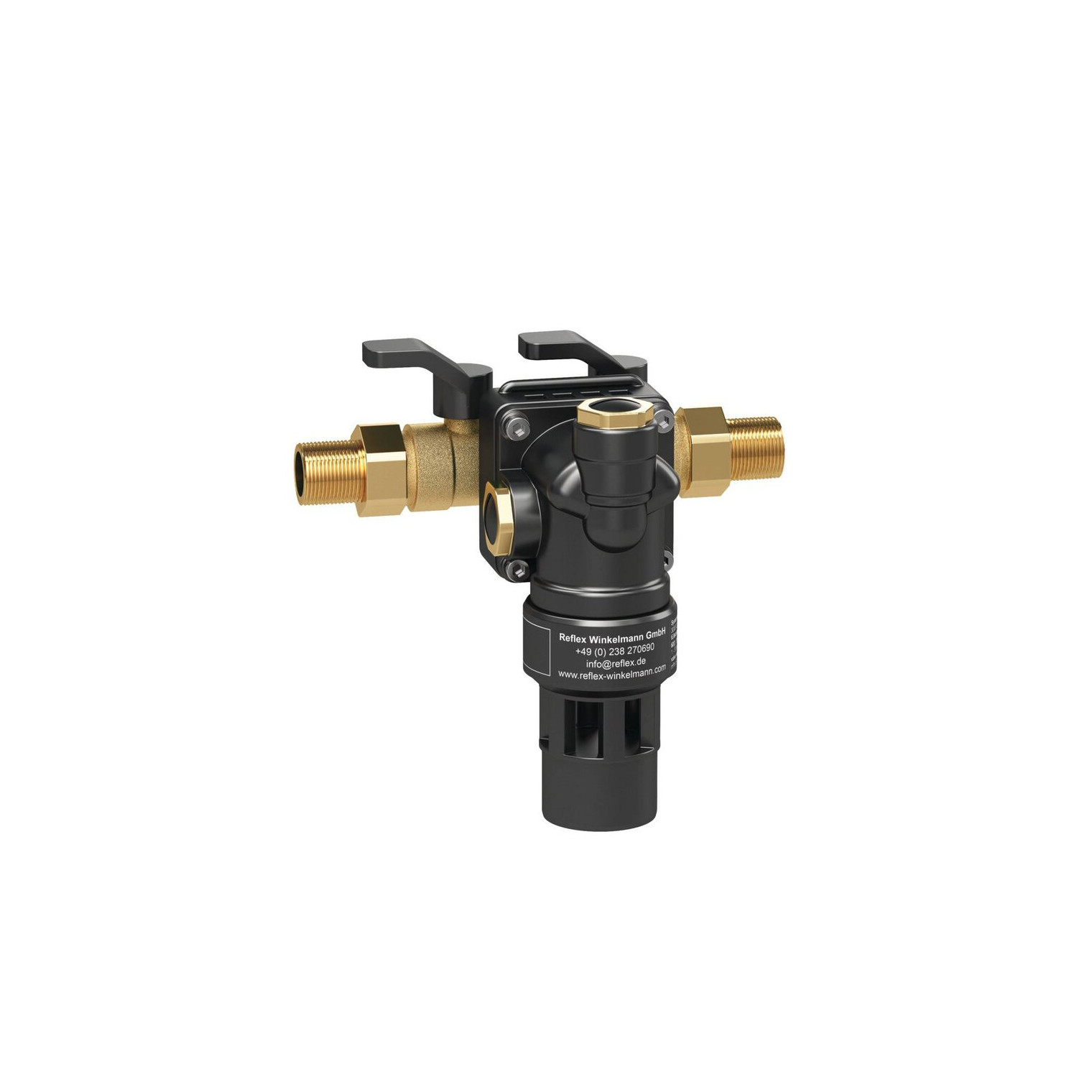 Reflex Nachspeisesystem Anschlussgruppe Fillset Compact Twist Systemtrenner Schmutzfänger R1/2 65 Grad 6811805