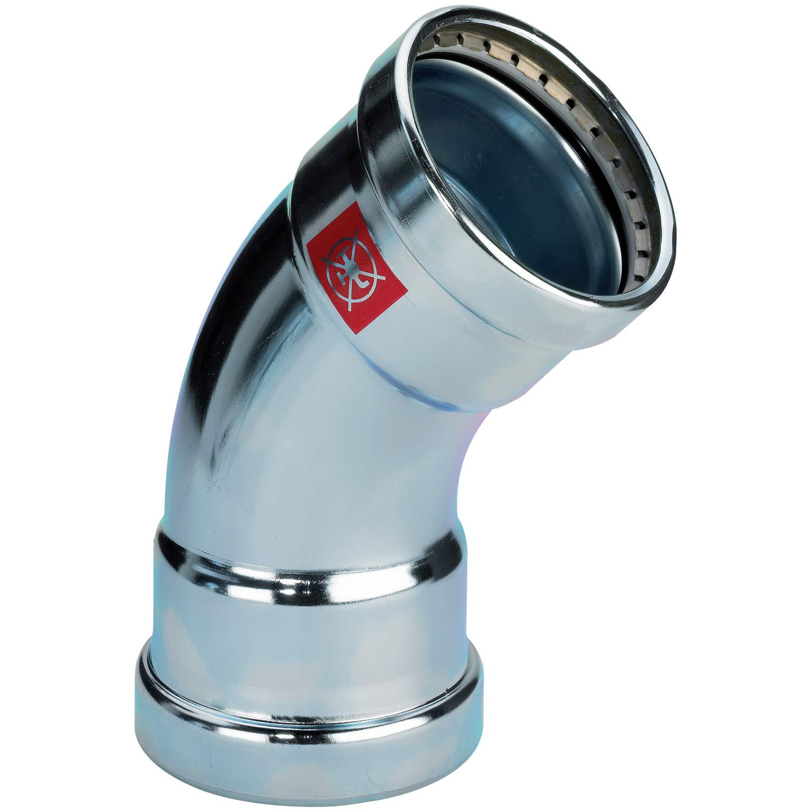 Viega Bogen Prestabo 597634 108 mm 45 Grad Stahl unlegiert SC-Contur Pressfitting EPDM