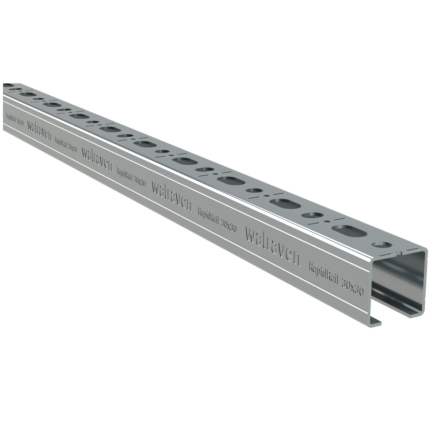 Walraven Montageschiene RapidRail 30x30 C-Profil Stahl sendzimirverzinkt Schnittmarkierungen 650530302