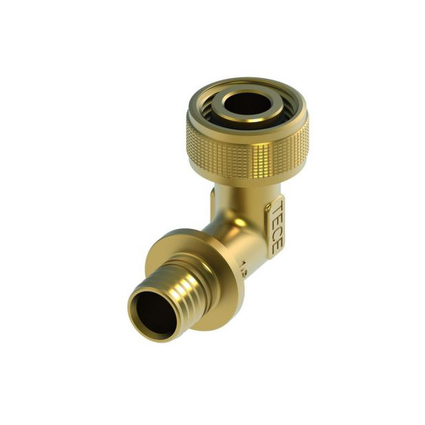 TECEflex Schnelladapter Winkel 90 Grad 16 x 1-2 Zoll Siliziumbronze 708631