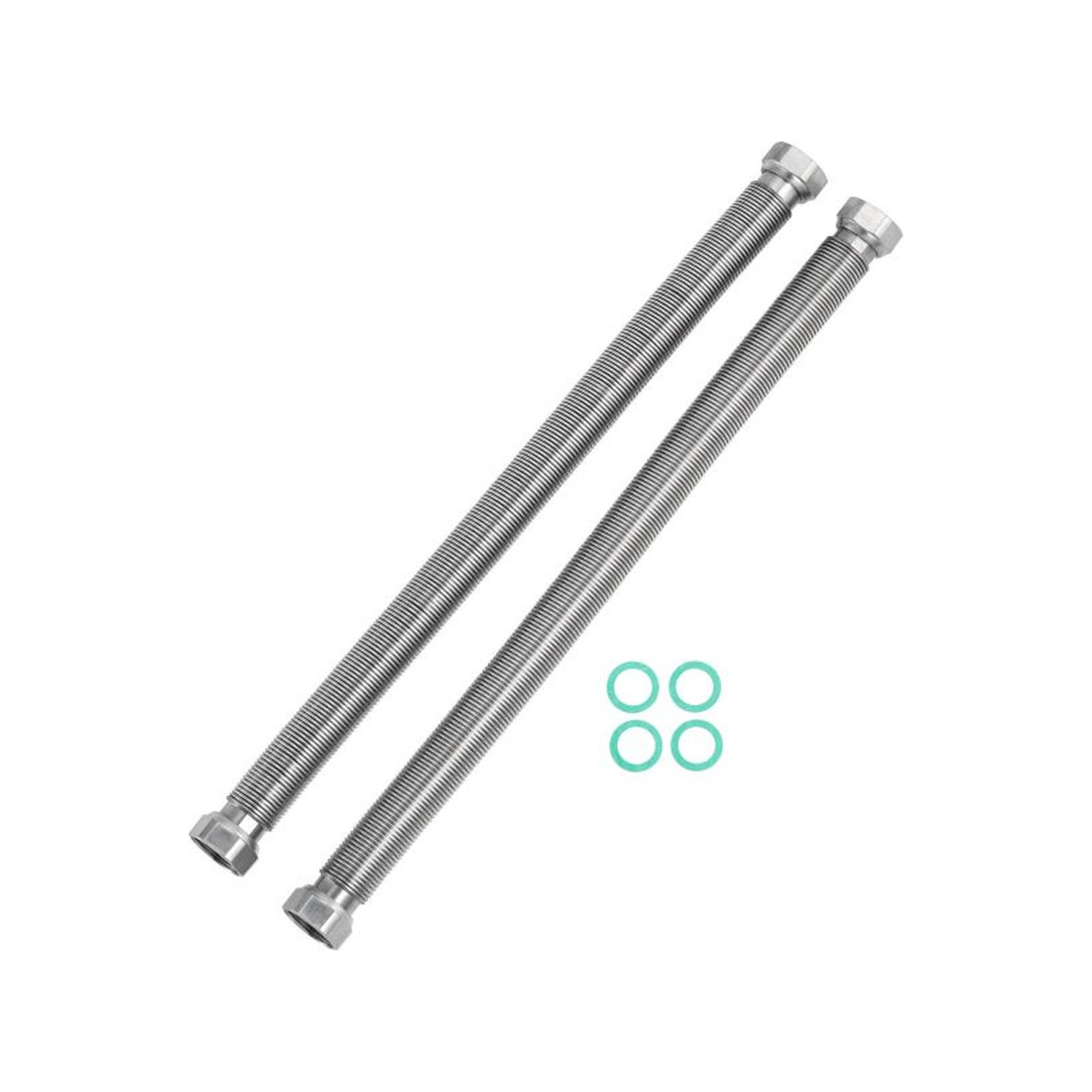 Buderus Installationspaket INPA lang 2x Edelstahlwellrohr DN25 500-1000mm ausziehbar Flachdichtungen 8738214740