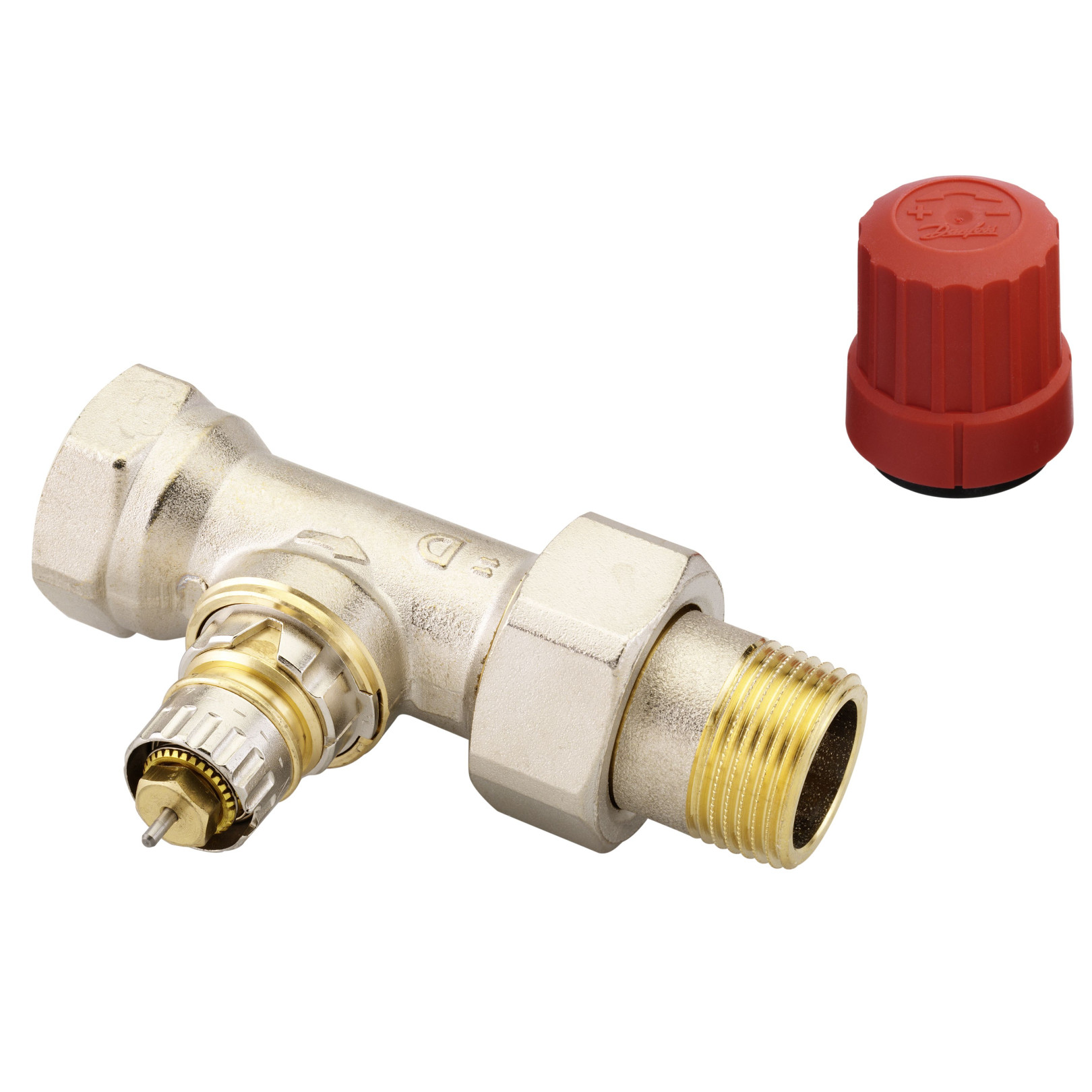 Danfoss Ventilunterteil RA-N 20 R 3/4 Durchgangsform Voreinstellung Messing vernickelt 013G0036