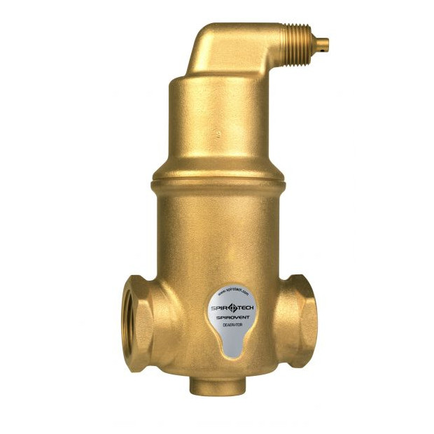 SPIROTECH Luftabscheider SpiroVent AA100 1-Zoll IG 10 bar 110 Grad Messing 8717811000175