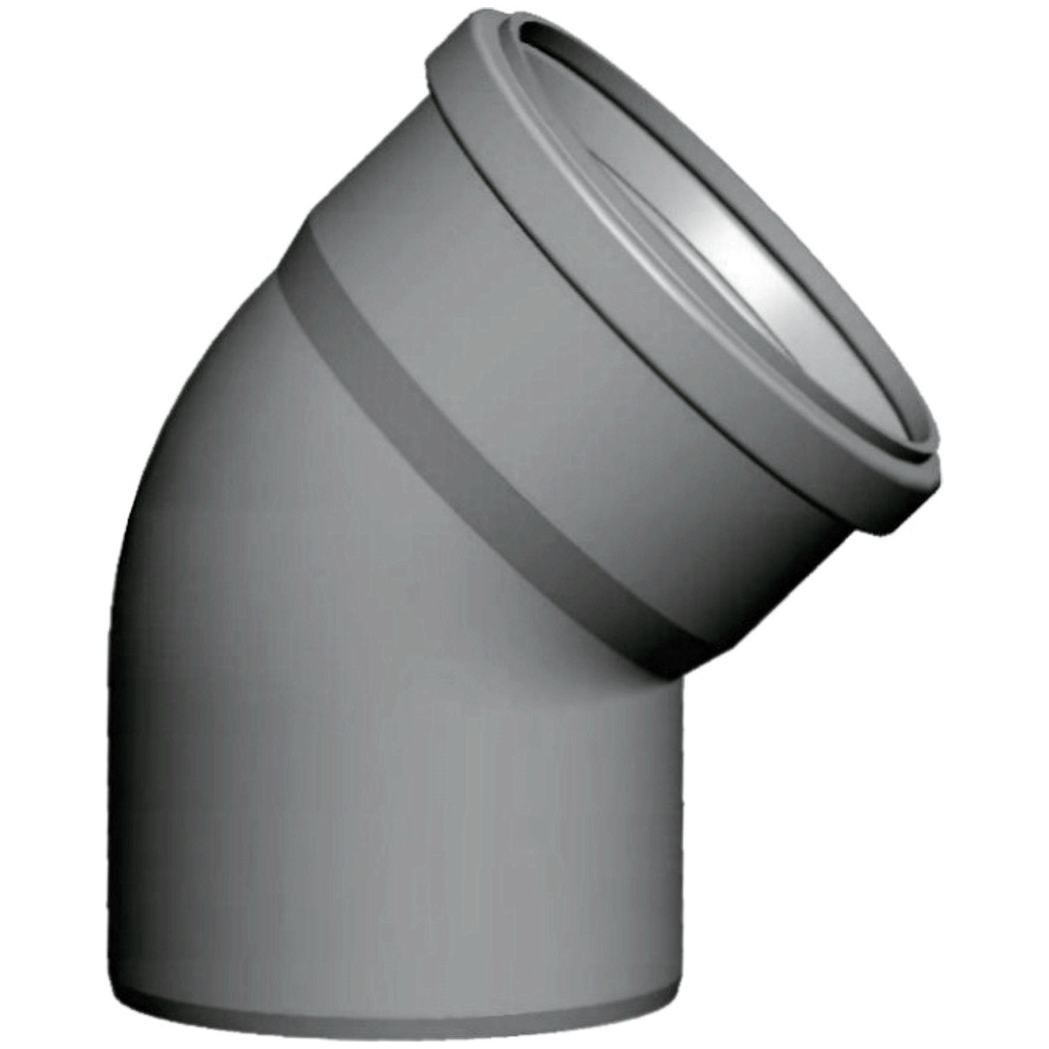 WOLF Abgasrohrbogen 45 Grad DN60 Polypropylen bis 120 Grad Celsius 2651904