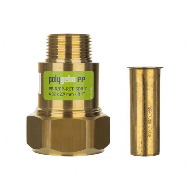 GEBO Messing-Klemmverbinder Serie 330 MAP 32x2,9mm R 1 Zoll PP-R PP-RCT 15330000332