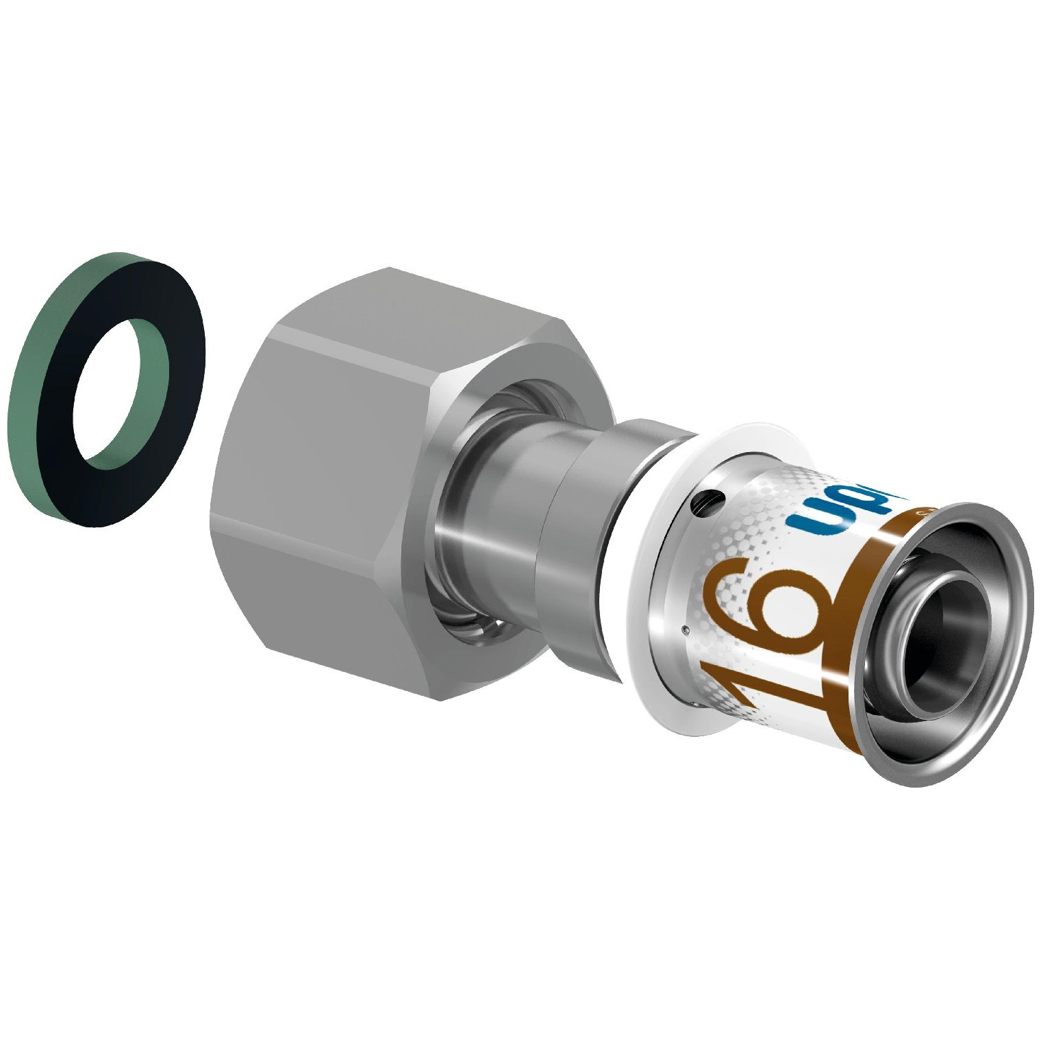 Uponor Übergangsverschraubung S-Press PLUS 32mm DN32 1 1/4 IG Pressfitting DVGW 1070610