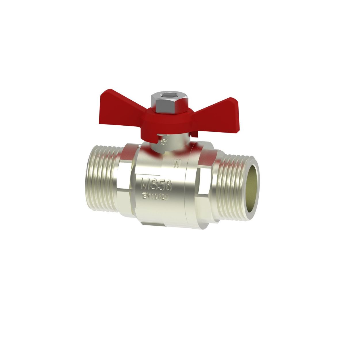 Roth Kugelhahn für Edelstahl Heizkreisverteiler 1" AG vernickelt 1135010080