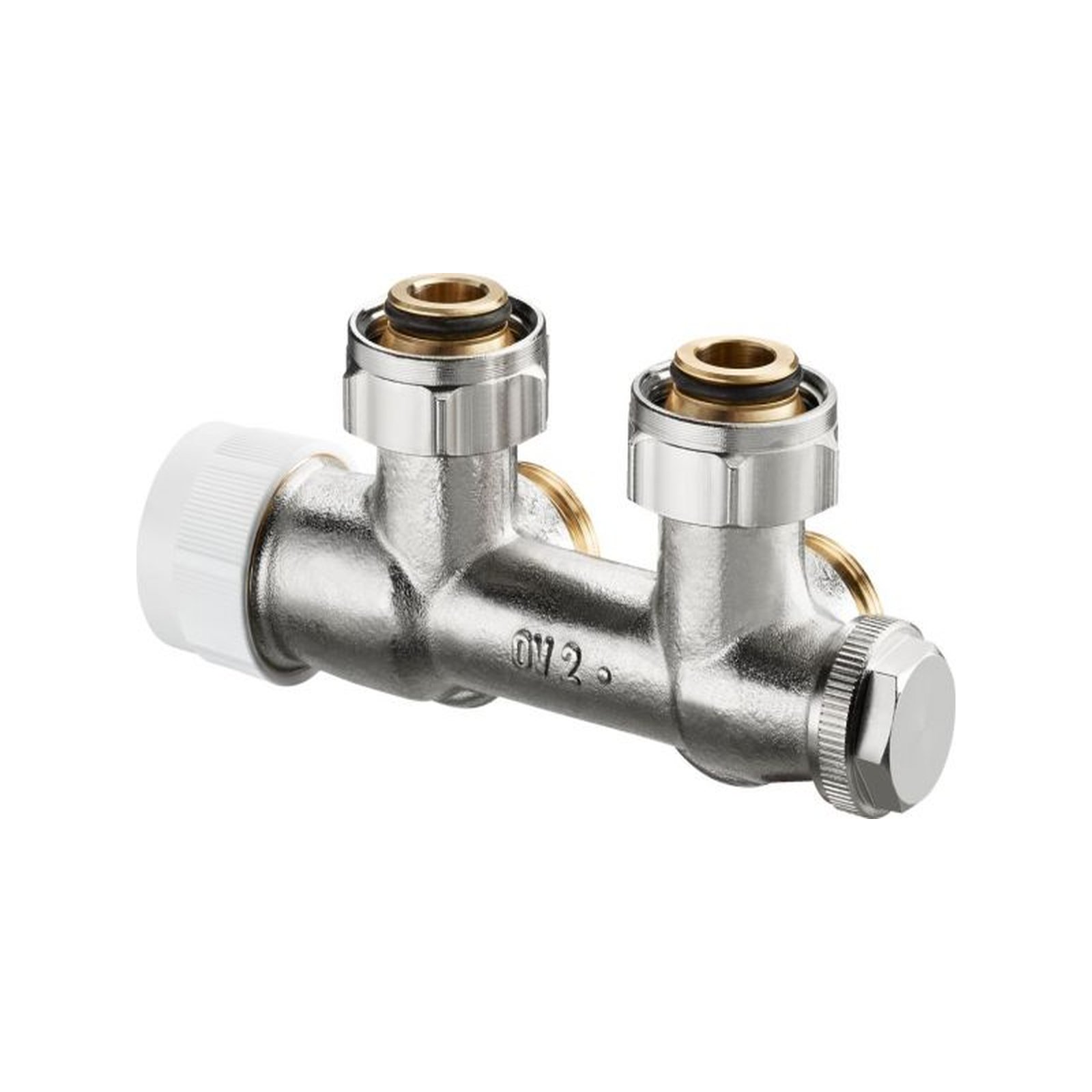 Oventrop Anschlussarmatur Multiblock T 3/4 UEMx3/4 AG Zweirohr Messing Eckform PN10 1184014