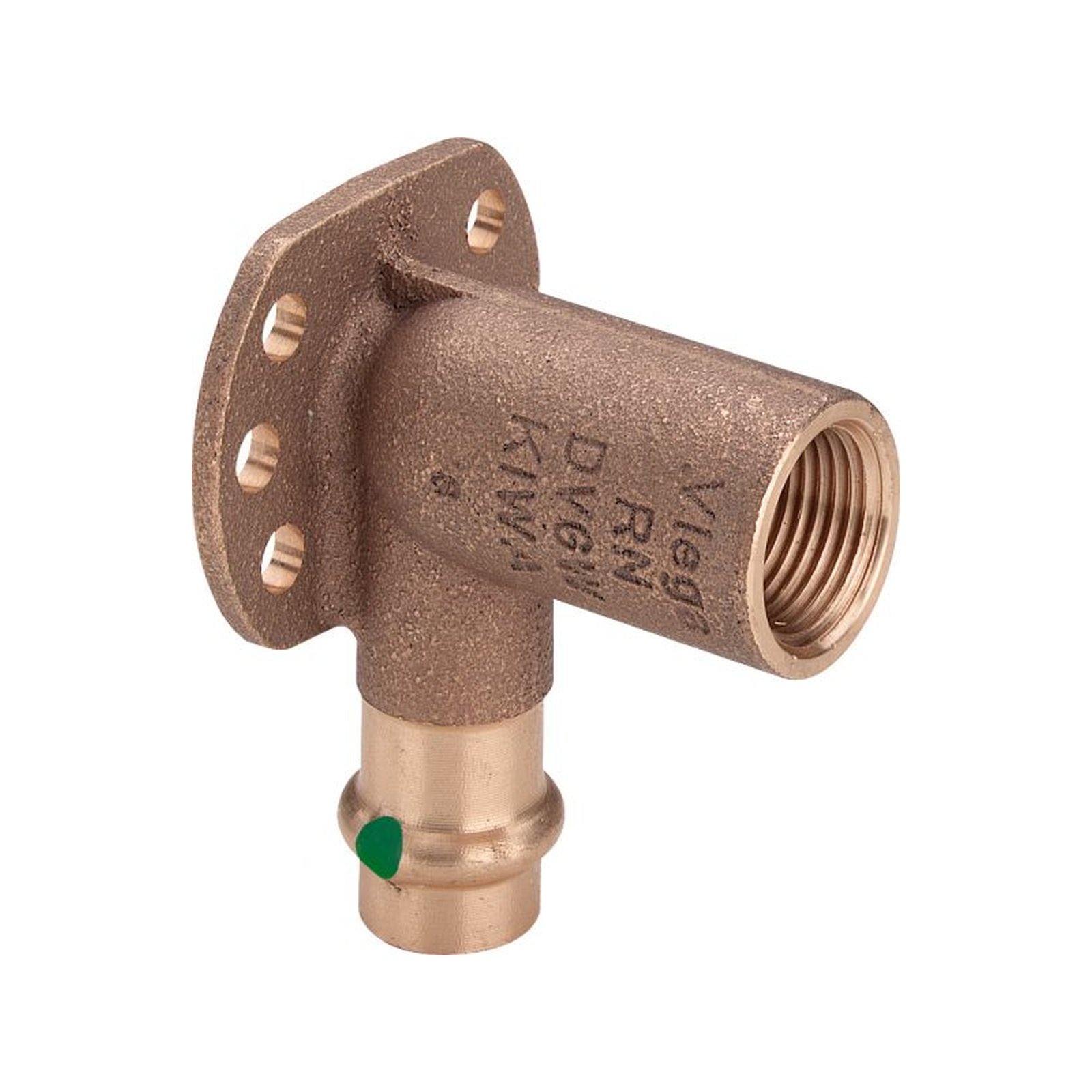 Viega Pressfitting Sanpress 2225 Wandscheibe 15mm 1/2 Zoll 45mm SC-Contur Rotguss 116552