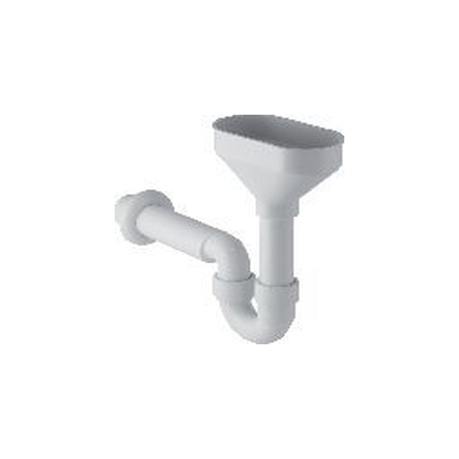 Geberit Rohrbogengeruchsverschluss DN50 Trichter oval weiß Geräteanschluss EN 274-3 152393111