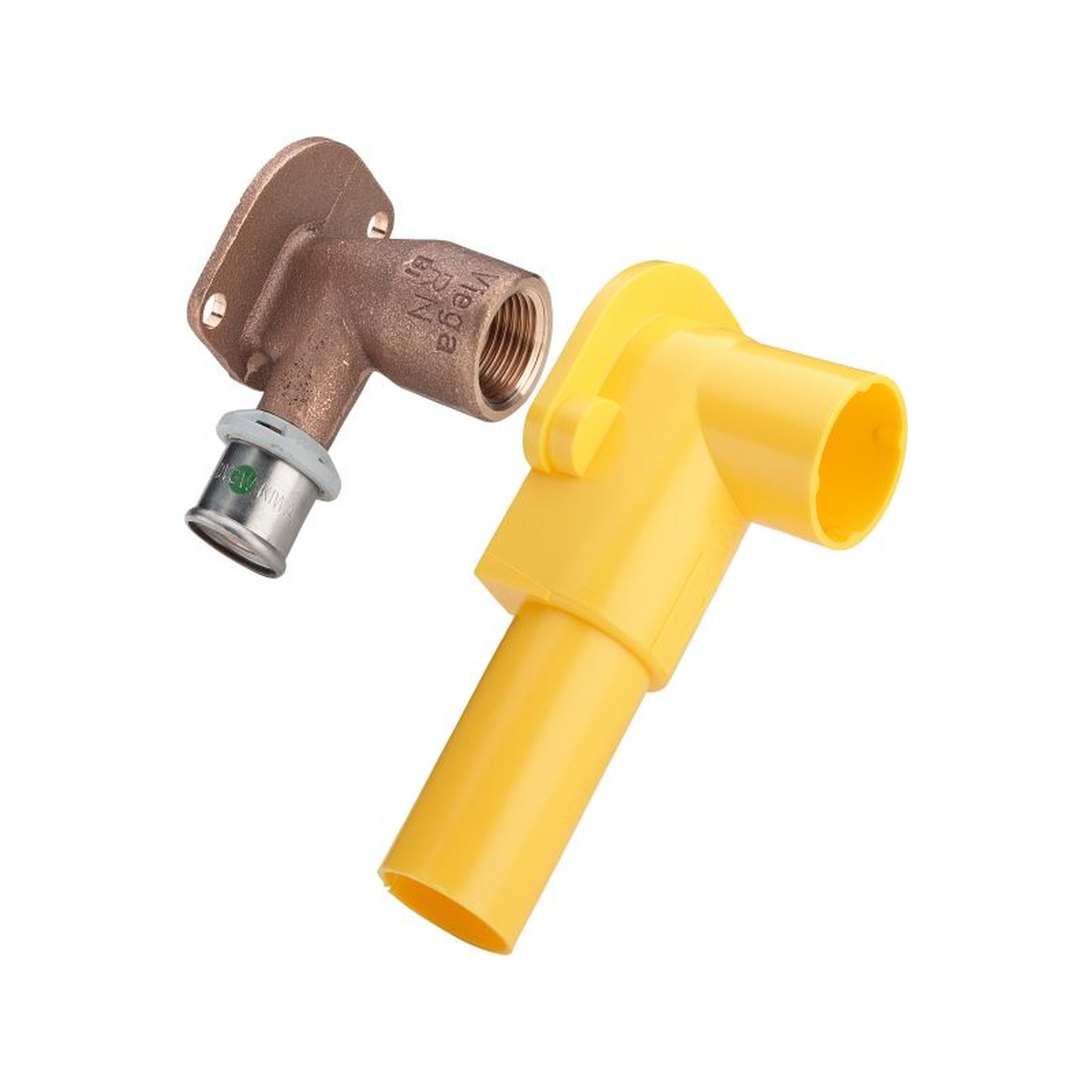 Viega Pressfitting Sanfix P 2125.3 Wandscheibe 16 mm x 1/2 Zoll SC-Contur Rotguss Verdrehsicherung 303679